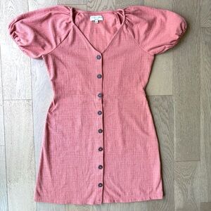 Madewell Texture & Thread Puff Sleeve Dress